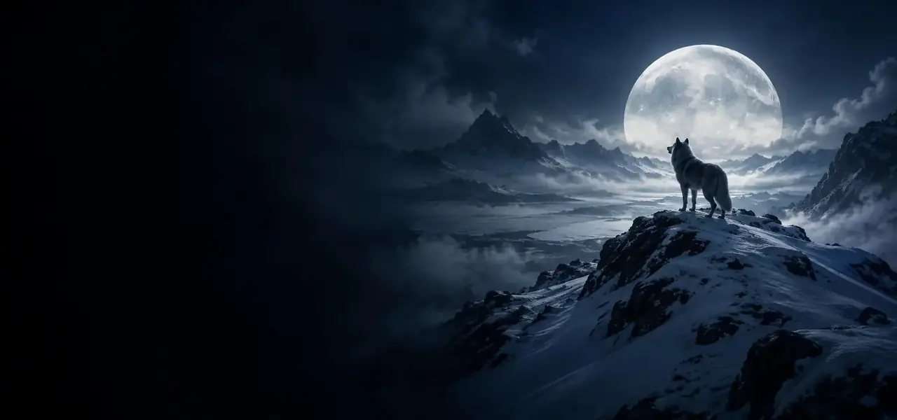 月原回声主视觉插画，银夜荒原场景